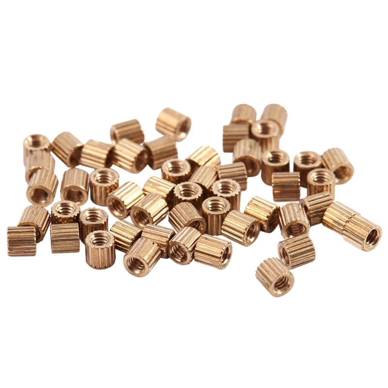 M2x3mm цилиндрической формы с внутренней резьбой латунь противостояние прокладка 50