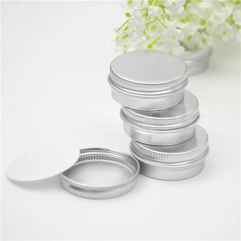 Wholesale 15g Aluminum Box Cream Jars Facial Mask Tin Containers Grass Cream Pot Cosmetic Threaded Small Aluminum Tins