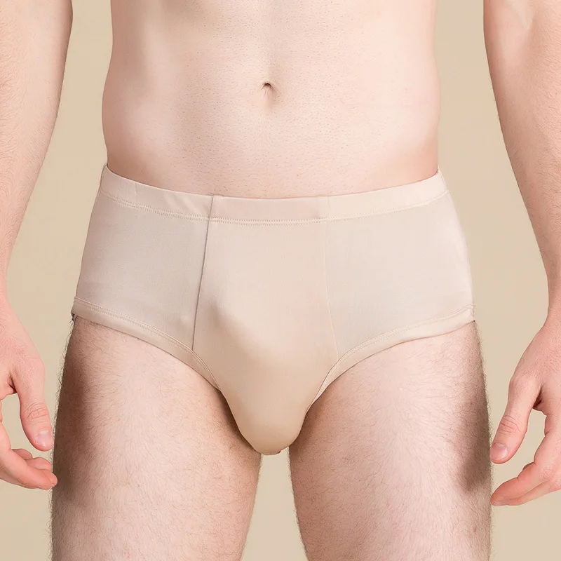 Мужские трусы из 100% чистого шелка антибактериальные удобные u образной формы со