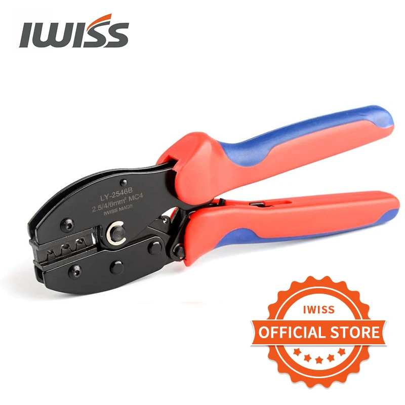 

IWISS LY-2546B MC3/4 Connectors Crimper pliers for Solar Panel PV Cable Crimping Tool AWG 14.12.10 (2.5,4,6.0 mmÂ² )