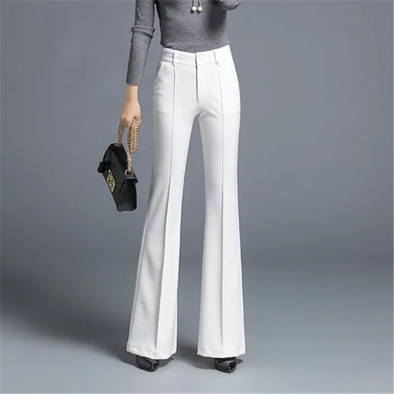 New Fashion Long Wide Leg Pants Women Solid Loose High Waist Maxi Pants Feminine Summer Casual Flare Pants Trousers AE898