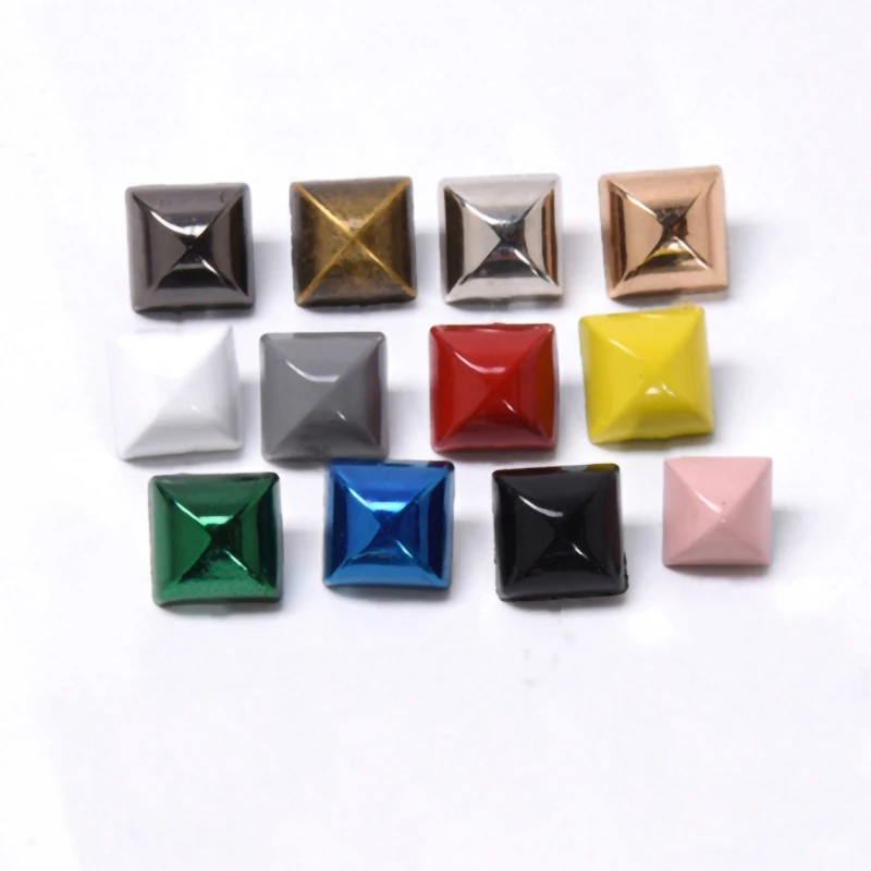 Цветные палатки с пирамидой Квадратные браслеты заклепками шпильки для кожаного