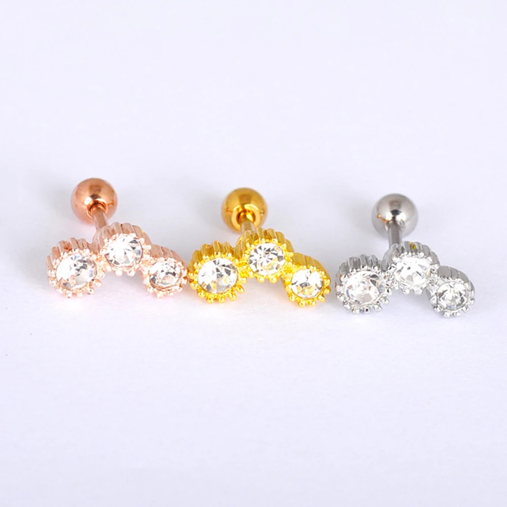 Серьги-гвоздики женские из нержавеющей стали украшение для пирсинга хрящевой