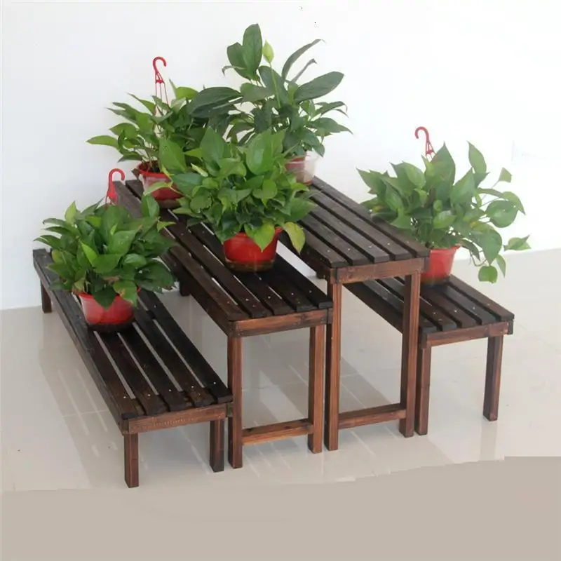 Macetas Estanteria Jardin Estante Repisa Para Plantas Escalera Decorativa Madera напольная стойка для балкона