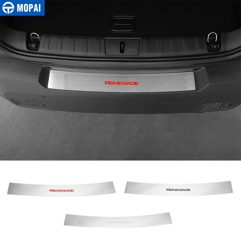 MOPAI стальная интерьерная Декоративная полоса заднего бампера для Jeep Renegade 2015 2017