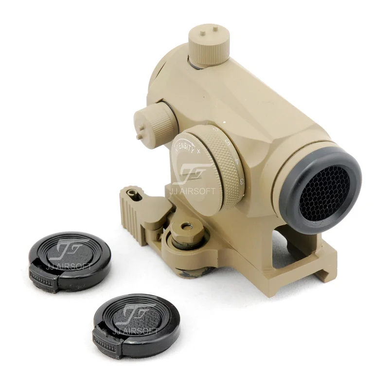 JJ страйкбол Micro 1x24 Red Dot с QD Riser Mount и Killflash/Kill Flash(черный/серебристый/коричневый - Цвет: Tan