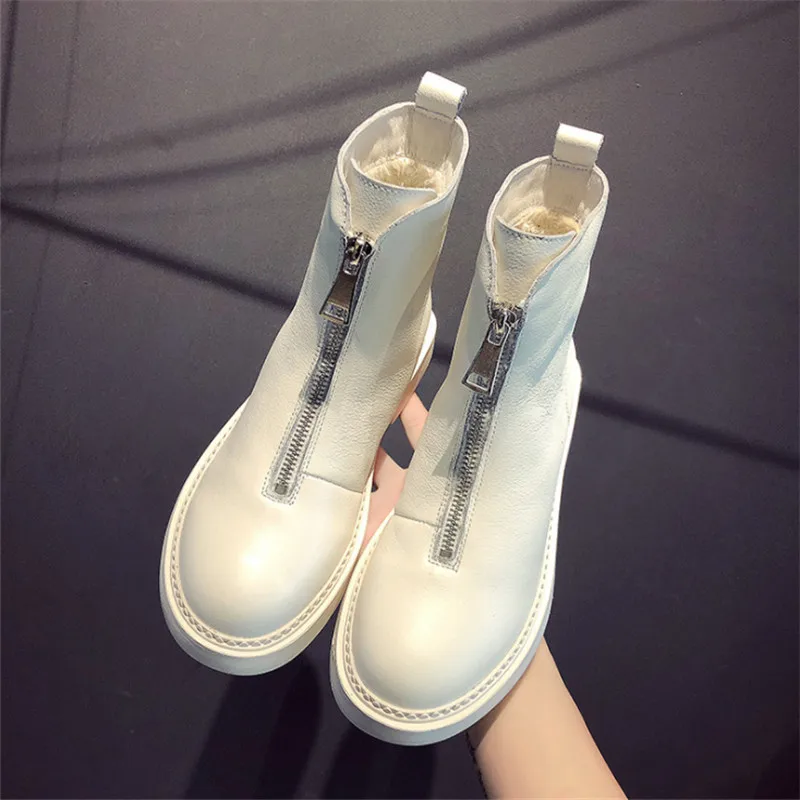 Casual Women Shoes Winter Hot Genuine Leather Women's Boots Fashion Trend Comfortable Soft Wild Warm Short Tube Boots