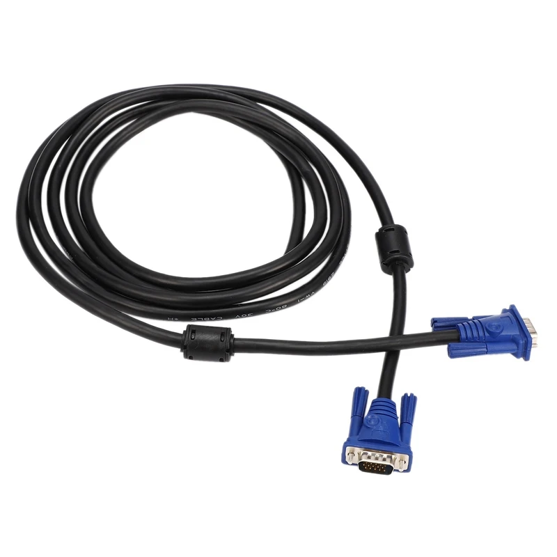 3 метра VGA кабель мужчин и + 6 HD полностью проводной 15 PIN для ЖК CRT проектор ПК