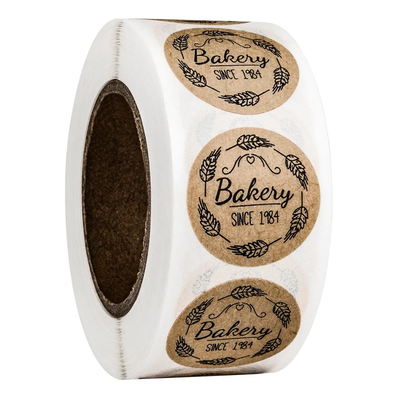500 шт/рулон крафт хлебобулочная Пшеница с 1984 года наклейки ручной работы бирки