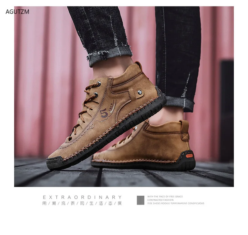 

Casual shoes Classic Winter Men Ankle Boots Comfortable Thick Plush Warm Men Snow Boots Autumn Outdoor Man Motorcycle Boots z328