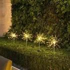 Уличная гирлянда на солнечной батарее с заземлением, светильник для газона, одуванчика, сказочный садовый светильник, светодиодная гирлянда 90120150, Рождественский пейзаж