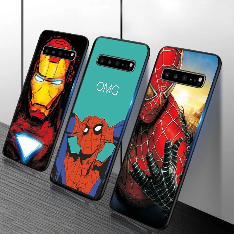 Чехол Marvel Avengers для Samsung S10 чехол Lite Plus черный из ТПУ S7 Edge S8 S9 M10 M40 |