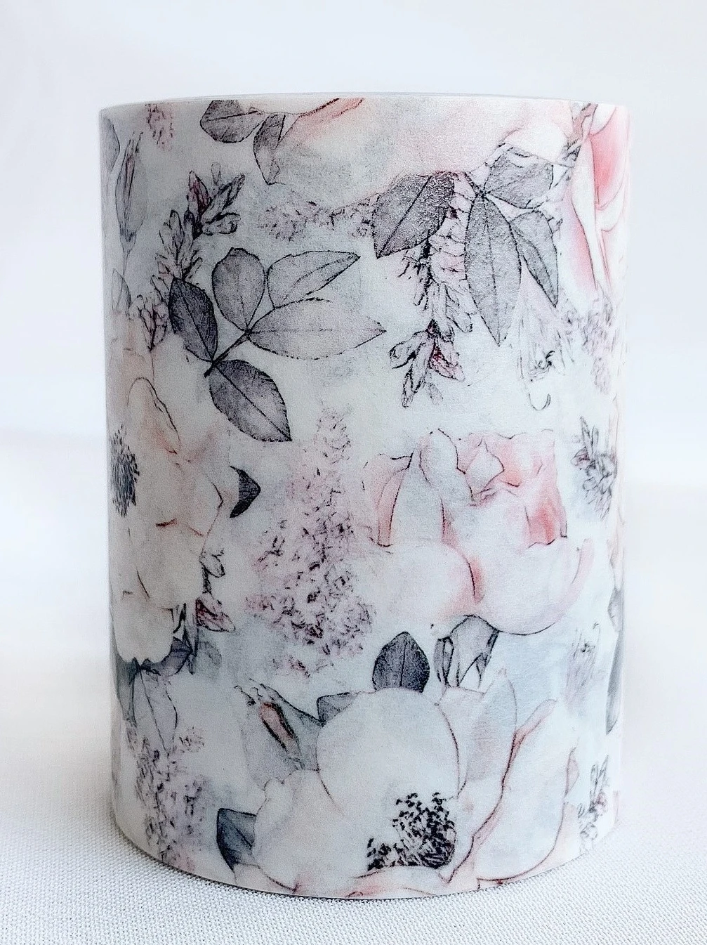 Декоративная Васи-лента Camellia с рисунком розового цвета цифровая печать