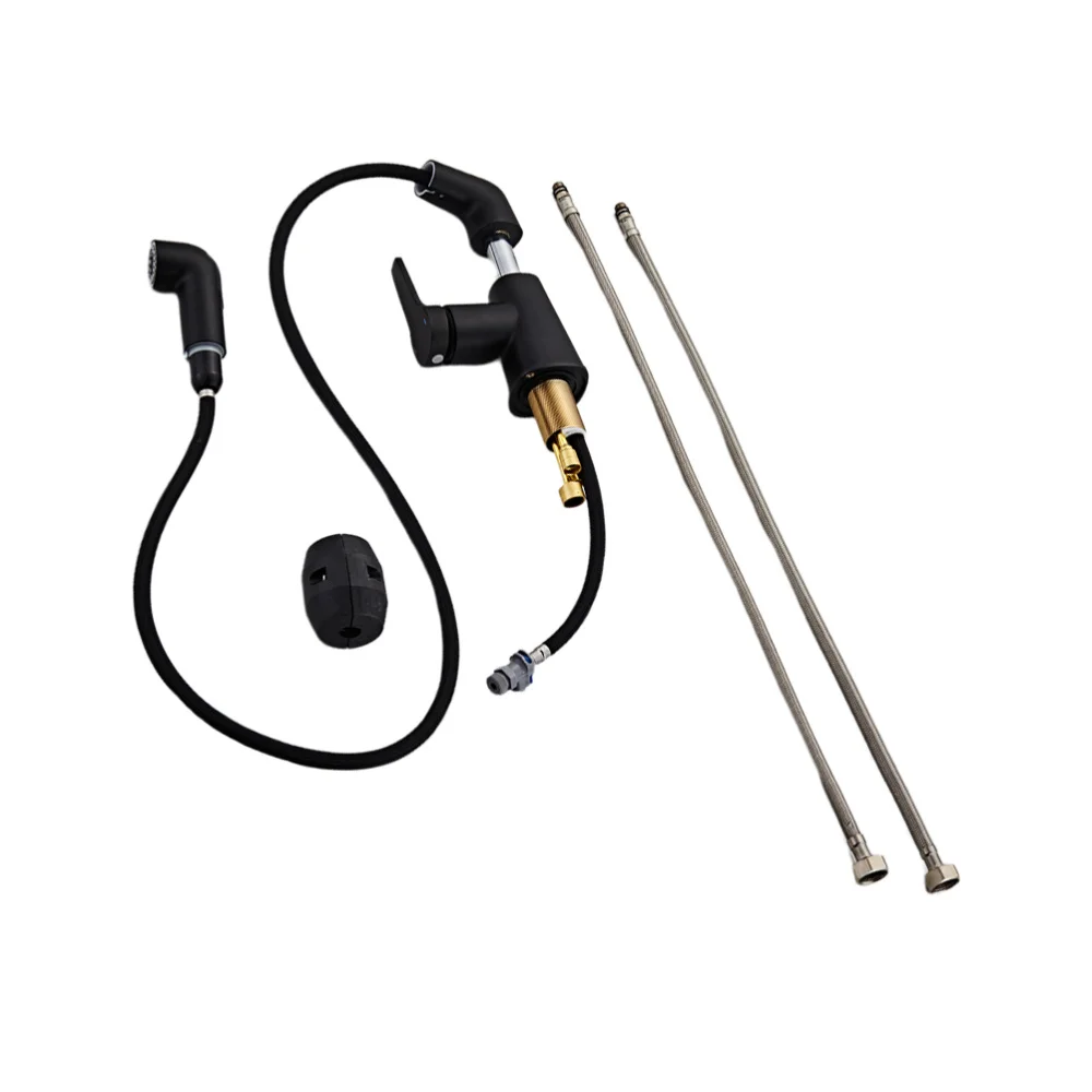 

1PC Bathroom Rise Fall Stylish Wash Tub Hot and Cold Mixing Pulling Type Single Hole for Bathr