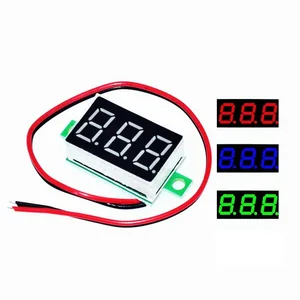7-сегментный светодиодный дисплей 0,36 дюйма, постоянный ток 0-100 в, 2,7-32 В, 3-битная цифра-трубка, красный, зеленый, синий, цифровой светодиодный 7-сегментный вольтметр
