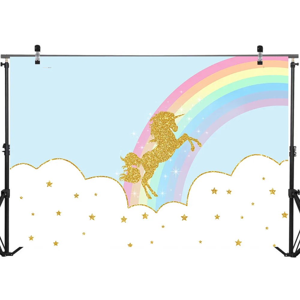 Mocsicka фон для фотосъемки новорожденных с изображением единорога радуги белого