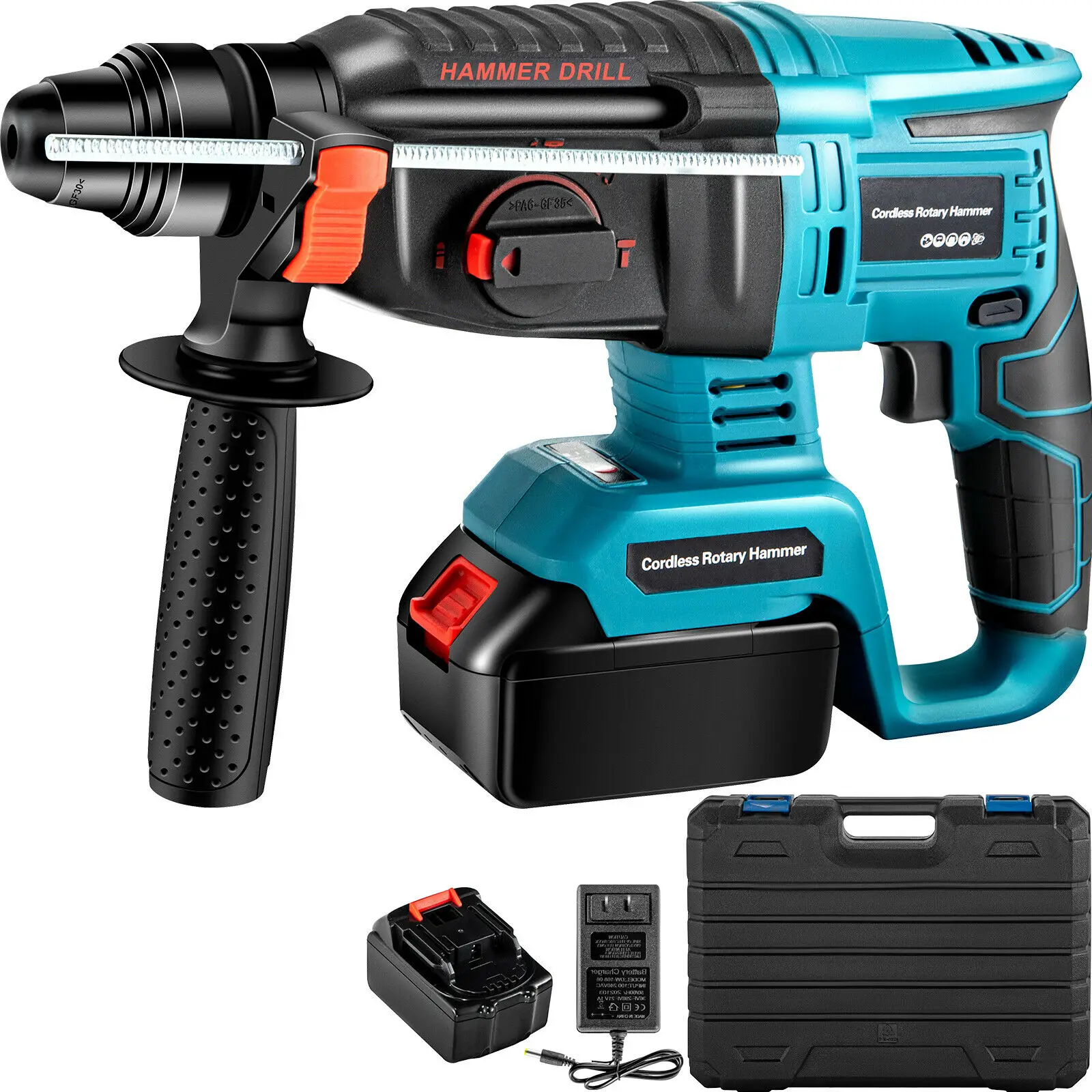 

18V Cordless Brushless SDS Plus Electric Rotary Hammer Drill Kit Set