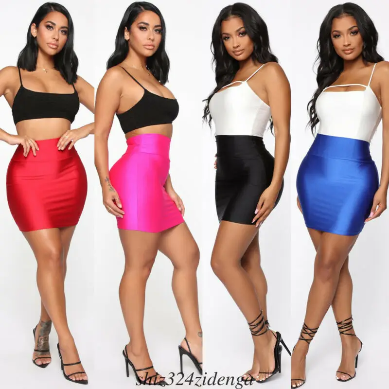 

Sexy Bodycon Dress Summer Yellow Neon Green Black Orange Elegant Sleeveless Mini Short Dress Women