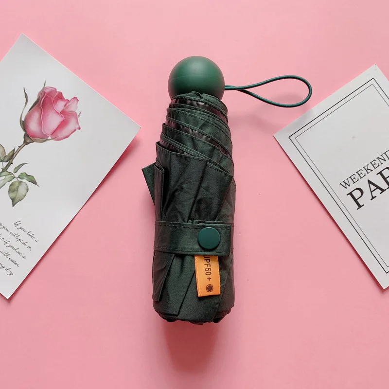 

Outdoor Capsule Umbrella 8 Bone Five Fold Umbrella Glasses Box Ultra Light Mini Sunscreen Umbrella Clear Umbrella Exquisite And