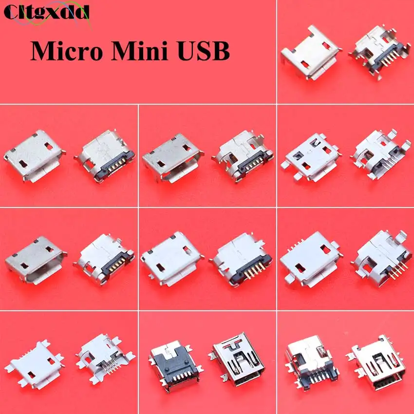 10 шт. Micro Mini USB Разъем SMD DIP 5-контактный гнездовой разъем для зарядки разъем для Lenovo Acer Nokia Coolpad ZTE Huaweharging порт