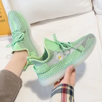 korean fashion coconut women sneakers jelly transparent bottom daisy sports running mesh breathable ladies vulcanized shoes