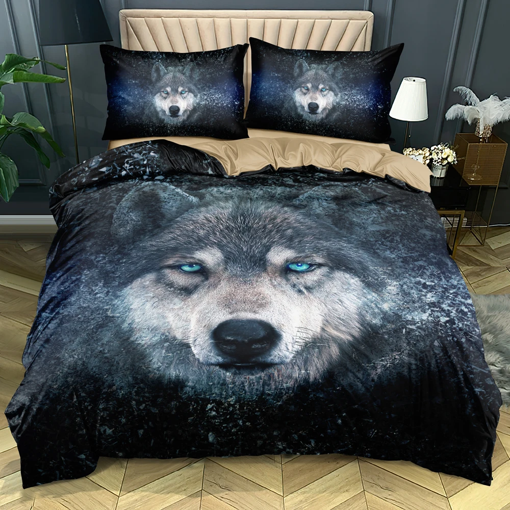 

Wolf Beddings Custom Design Camel Quilt Cover Sets 3D Animal Comforter Covers Pillow Cases 203*230cm Full Twin Double King Size