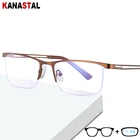 Очки унисекс металлические в полуоправе, с защитой от сисветильник, для работы за компьютером, для близорукости и дальнозоркости, 1,56