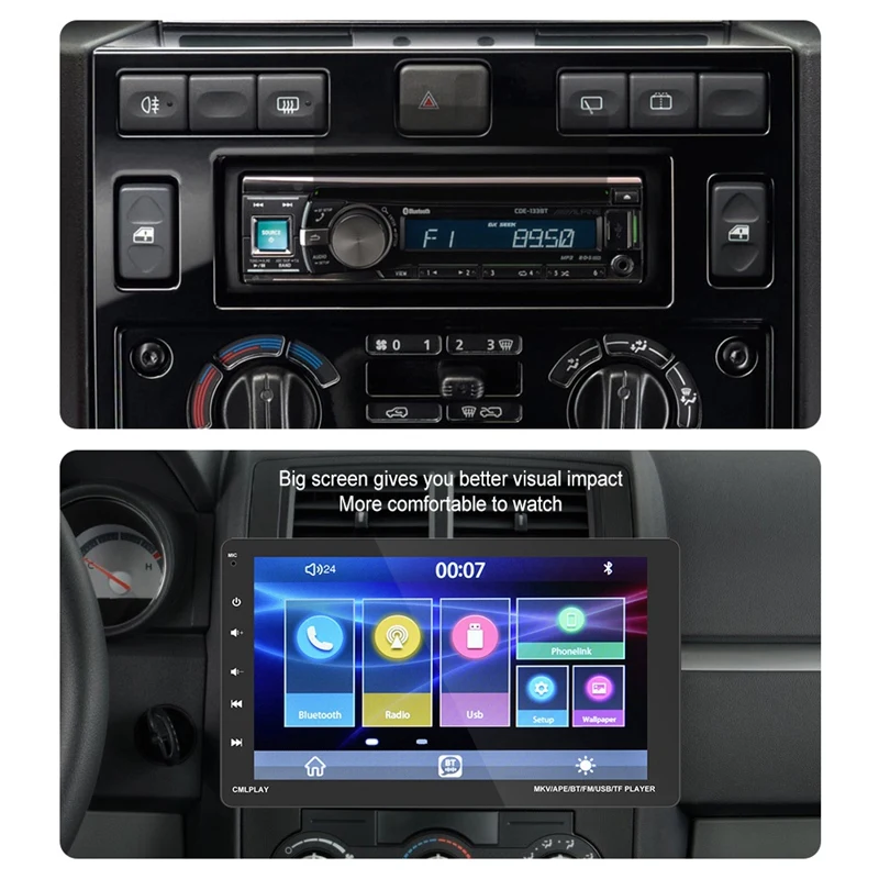 

9 inch Car Multimedia Player 1Din GPS Navigation Bluetooth Car-Play Auto Stereo Universal Multimedia Radio Player