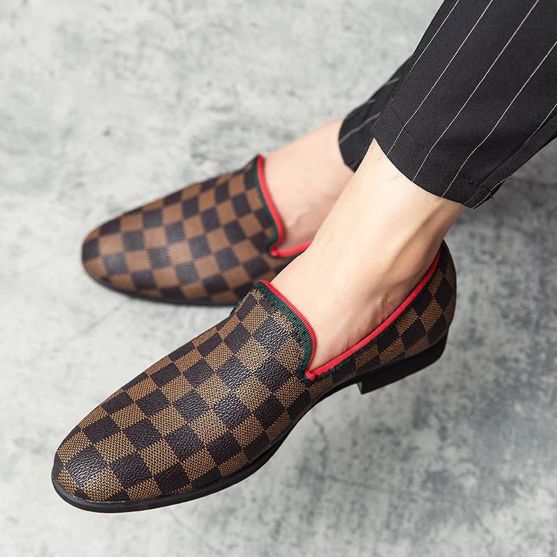 

2021 Men Slip On Loafers Luxury Leather Shoes Men Casual Shoes Men Sneakers Italian Moccasins Formal Driving Shoes Basket Homme