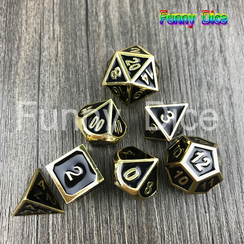 Горячая Распродажа DND Polly Блестящий металлический Набор кубиков золото с коробка