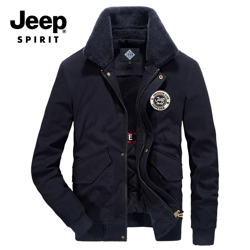 JEEP SPIRIT брендовая зимняя куртка для мужчин толстые теплые парки мужская зимняя куртка пальто хлопковые парки военная куртка XXXL