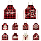 Фартук женский льняной непромокаемый с буквенным принтом, 65 х53 см