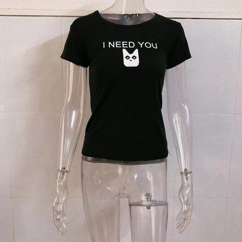 2020 New Arrival Summer Women Letter T Shirt Vintage Fashion Casual Elegant Street Wear Graphic Tees Korean Clothes Tops | Женская