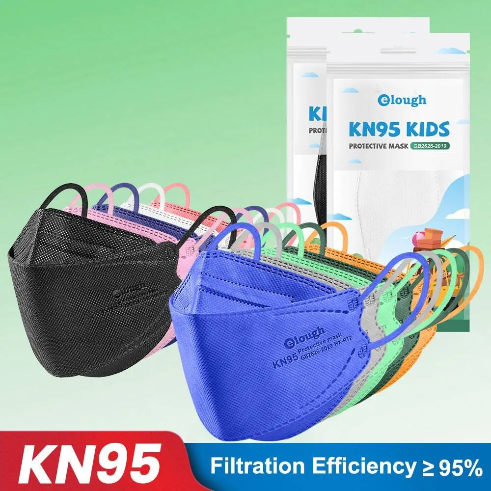 

KN95 Children's 50/100 Pieces Disposable Protective Mask Fish-shaped Multi-color Mask Protective Three-dimensional Fit Dustproof