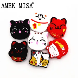 1 шт., милые Подвески для обуви из ПВХ в виде кошки, милые украшения для садовой обуви в виде кошечки для jibz, детский подарок на Рождество и вечеринку