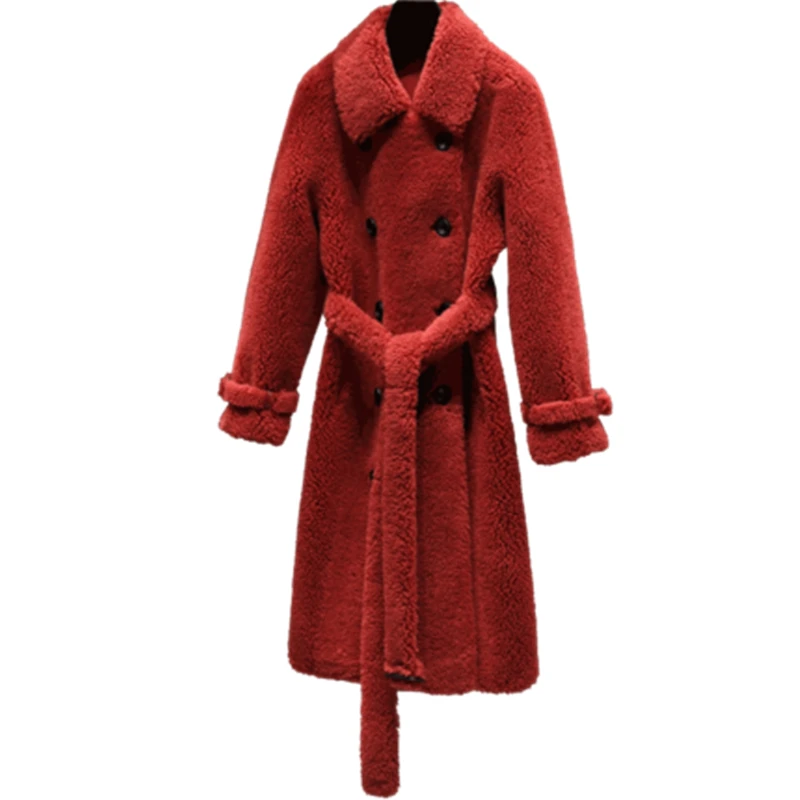 Шуба из овечьей шерсти Женская новинка зима 2019 композитное пальто искусственной