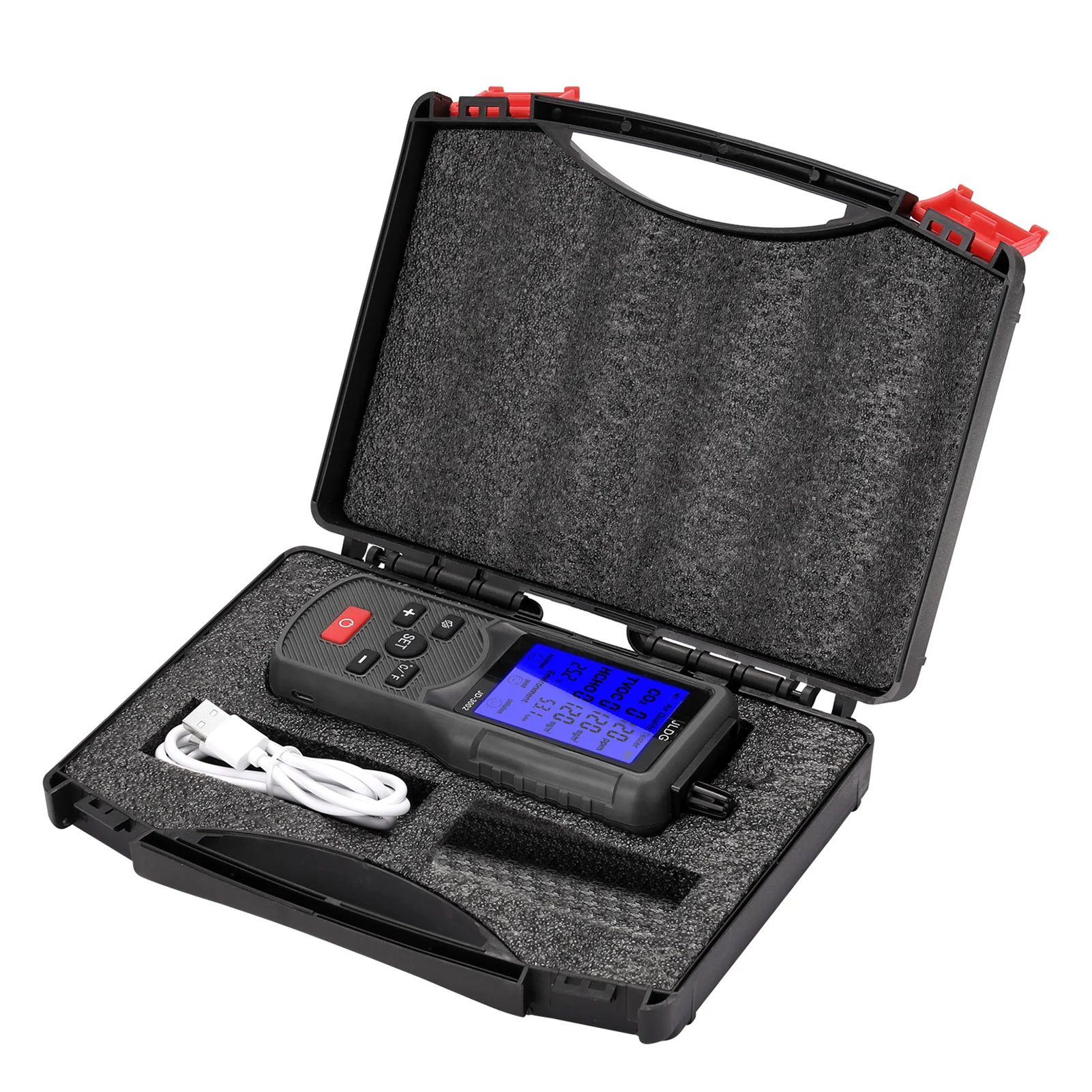 

Air Quality Monitor CO2 TVOC Tester Temperature Humidity Meter Accurate and Durable LCD Display Changeable Temperature Unit