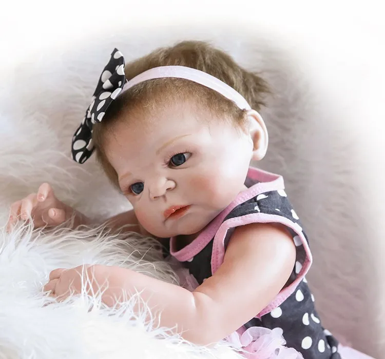 NPKCOLLECTION 19 дюймов 46 см Кукла реборн ручная работа полностью силиконовая кукла Bebe