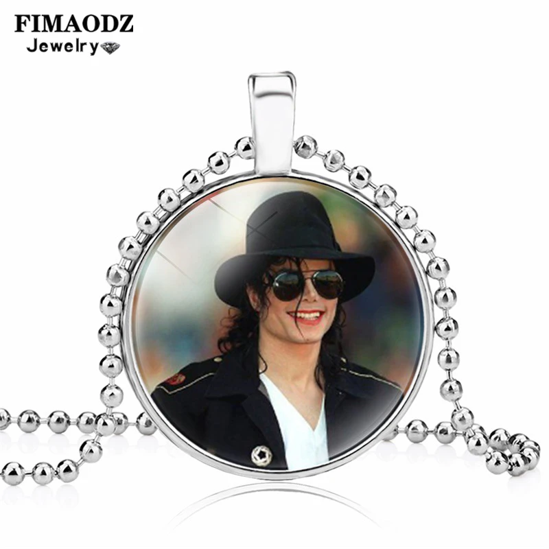 FIMAODZ ожерелье с изображением Майкла Джексона цепью известной певицы из бисера