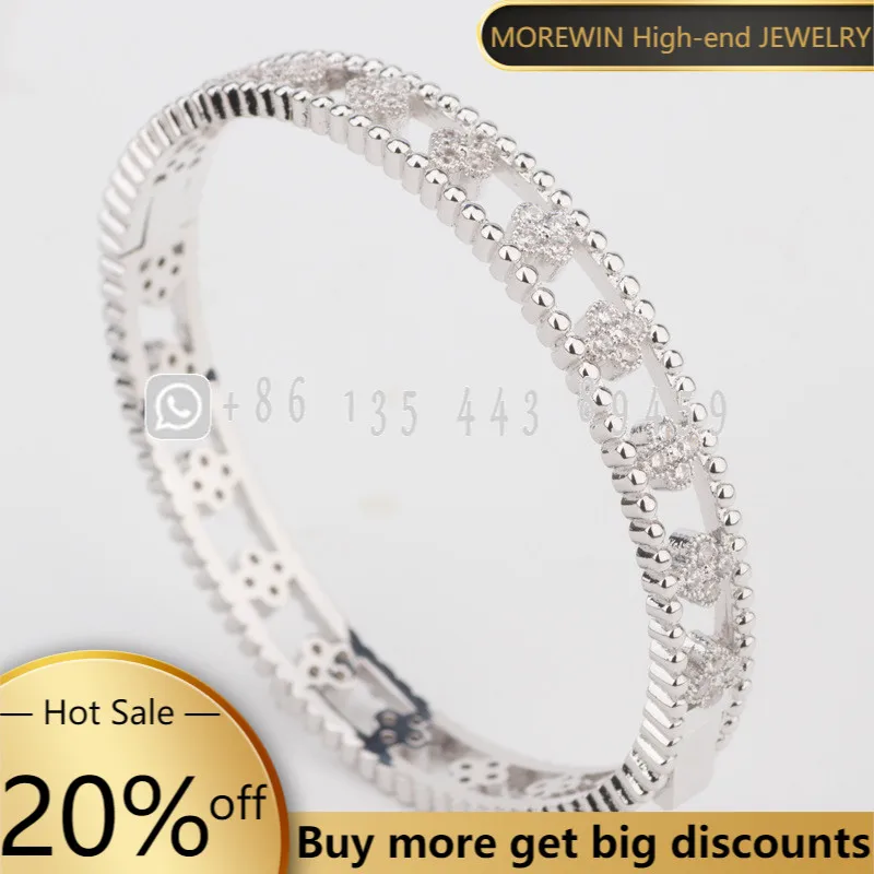 

European And American Fashion Plum Blossom Zircon Open Chrysanthemum Bracelet Hollow Ladies Bracelet Wholesale