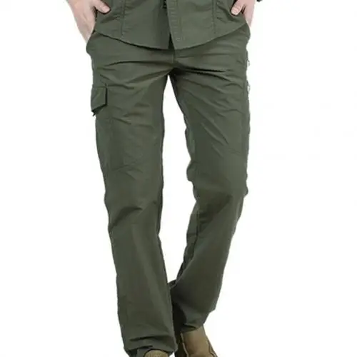 Army Green Тактические штаны, военные брюки-карго, мужские одноцветные штаны, одежда для охотников на поле, боевые брюки, комбинезоны - Цвет: Army Green