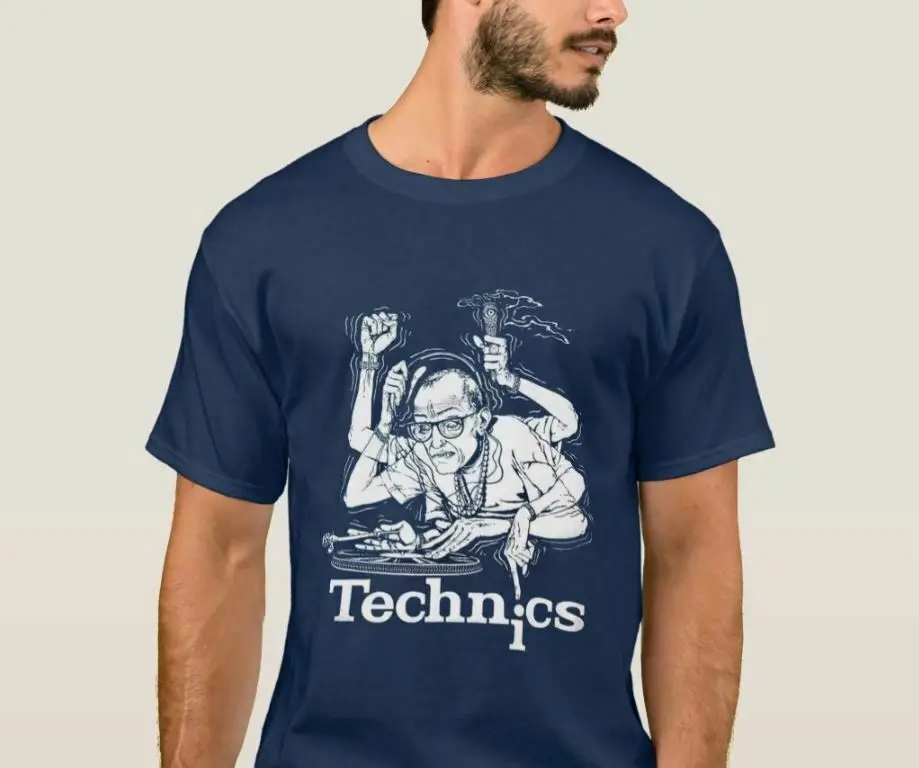 Футболка Technics Ретро Винтаж Dj Young Sl1200 Mk2 Mk7 виниловые пластинки мужская рубашка| |