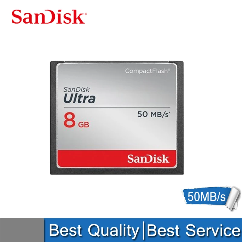 SanDisk cf-карта 8G карта памяти камеры Canon Nikon 50 м/с 30 м/с высокоскоростная cf-карта