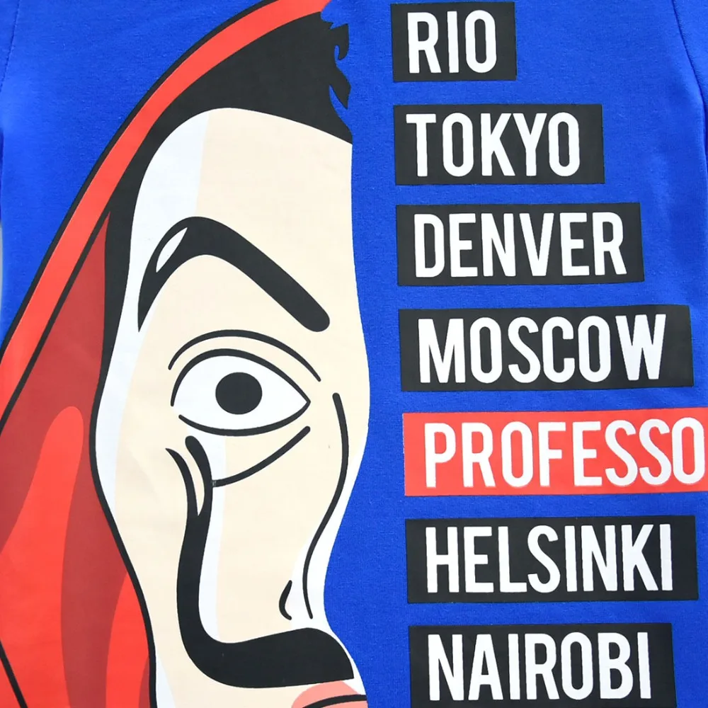 La Casa De Papel/детская футболка Летняя футболка для маленьких мальчиков и девочек, топы с рисунком денег, Детская футболка одежда из бумаги «House of paper» Enfant Happy