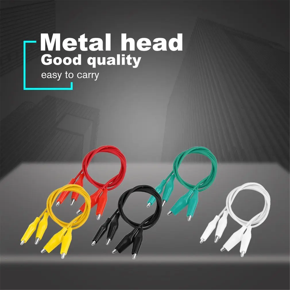 

10PCS Small Colorful CrocodileR Clamp Test Line 50cm Double Head Maintenance Traverse Crocodiles Cable Alligator Jumper Wire
