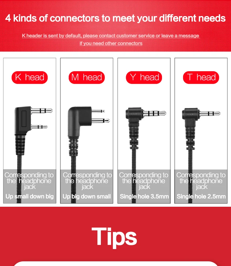 universal k m t y type port covert acoustic air tube mic microphone earphone headset earpiece headphone walkie talkie radio free global shipping