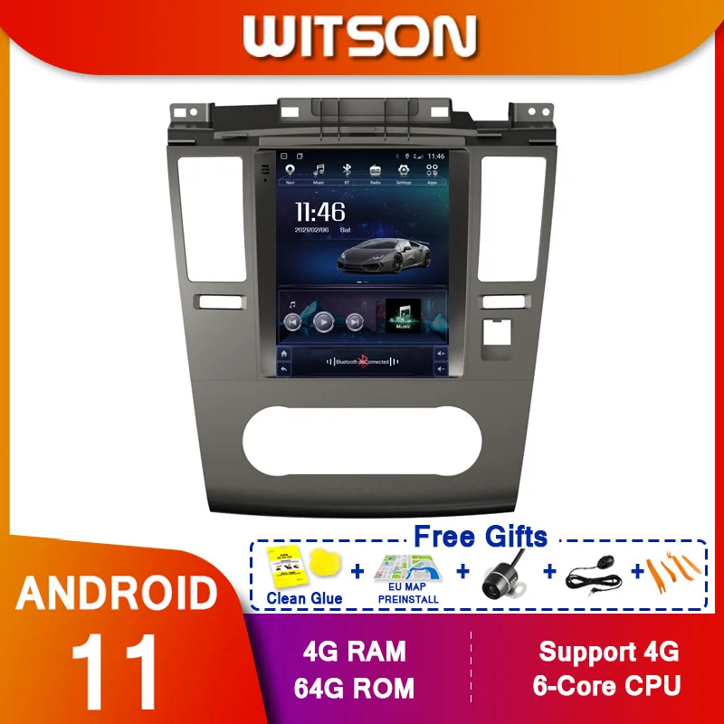 WITSON Android 11 вертикальный экран Автомобильный мультимедийный tesla GPS-навигатор радио