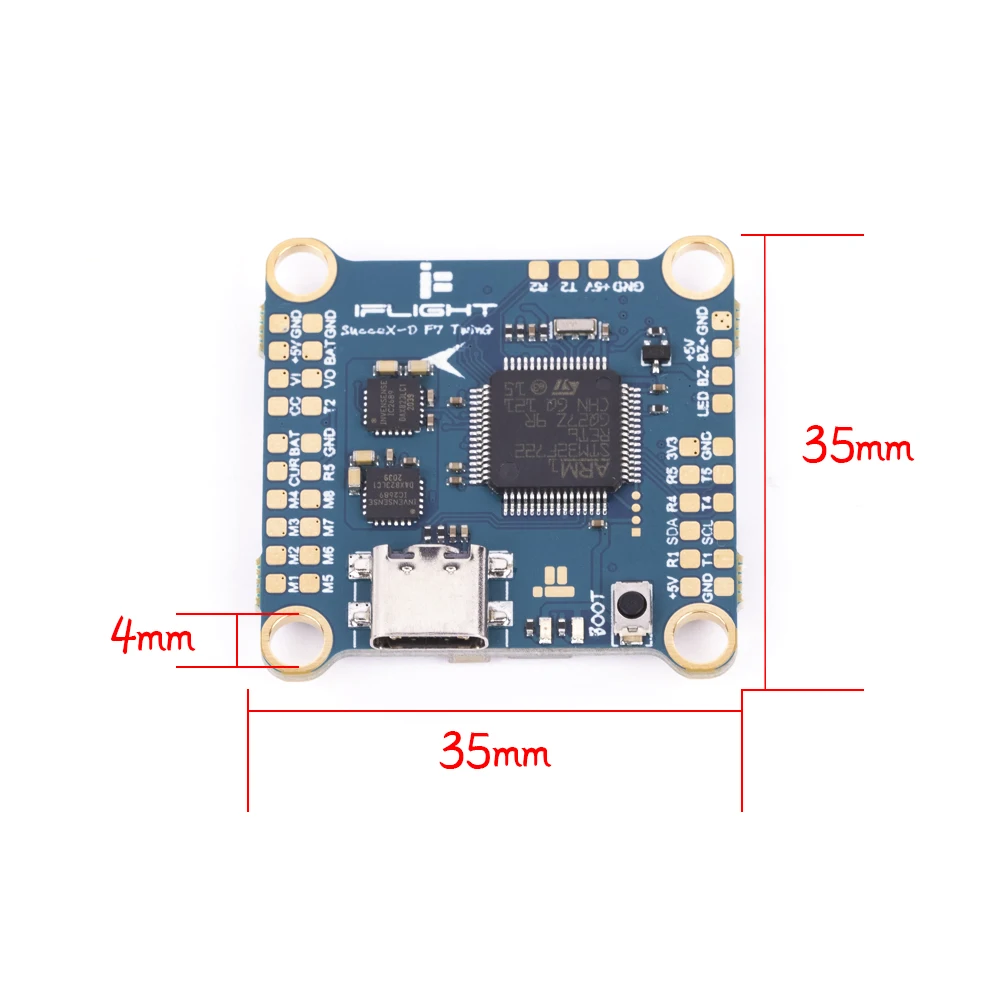 Контроллер полета iFlight SucceX-D F7 TwinG V2.2 (версия HD) с USB Type-C для системы HD FPV |