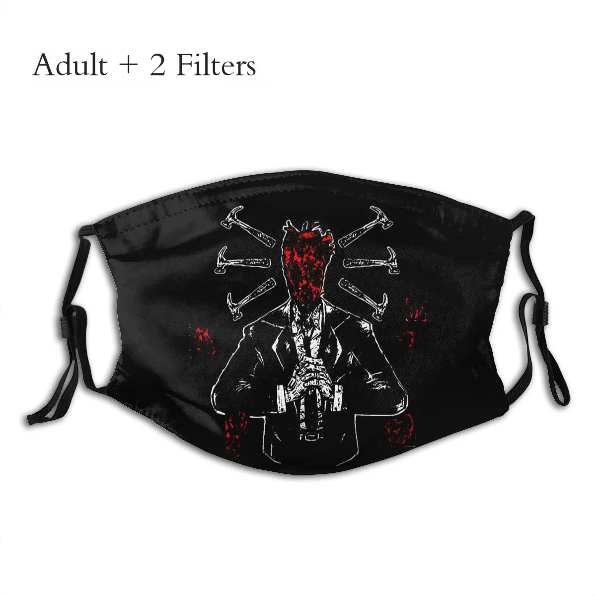 

Black Mouth Masks Dorohedoro Caiman En Nikaido Shin Manga Anime Printing Cotton Muffle Hipster Reutilizable With PM2.5 Filters