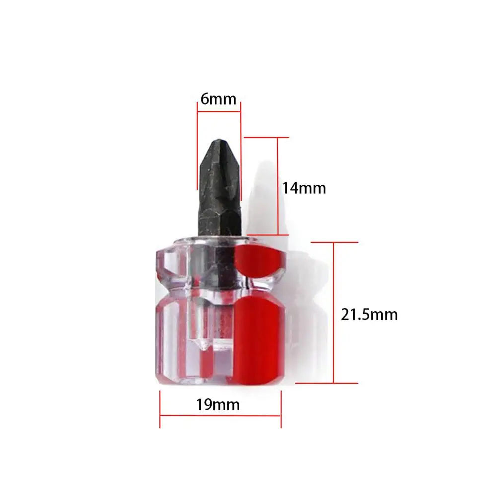 

2Pcs Portable Mini Short Cross Slot Type Screwdriver Fender Pro Repair Tool Kit Car Repair Tool